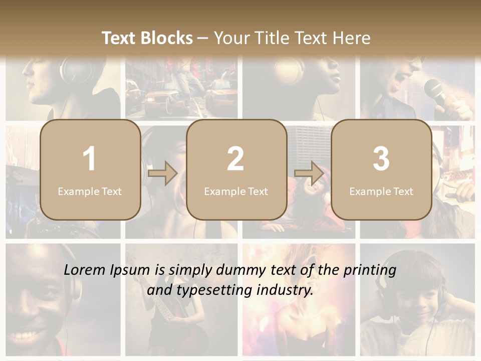 Rock Fashion Diversity PowerPoint Template