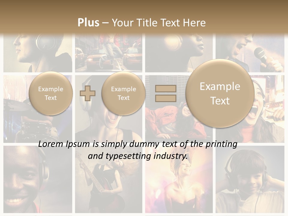 Rock Fashion Diversity PowerPoint Template