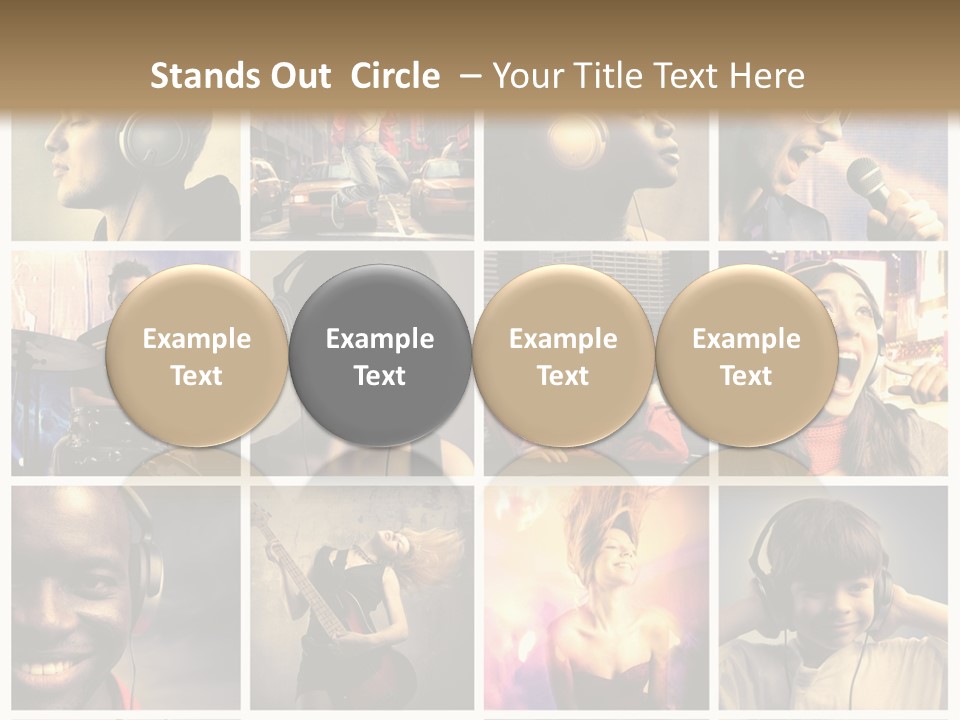 Rock Fashion Diversity PowerPoint Template