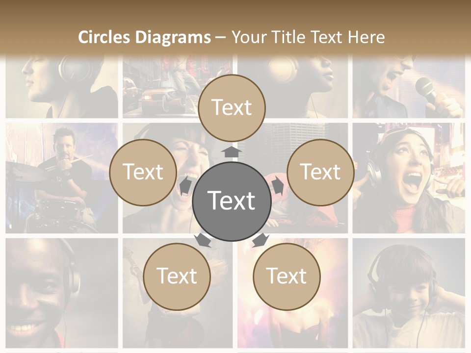 Rock Fashion Diversity PowerPoint Template