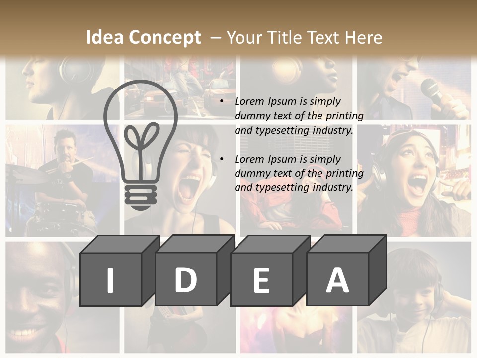 Rock Fashion Diversity PowerPoint Template