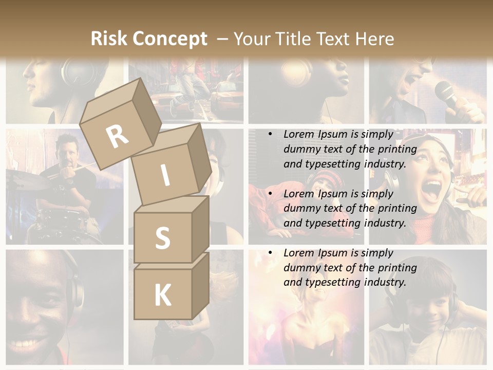 Rock Fashion Diversity PowerPoint Template