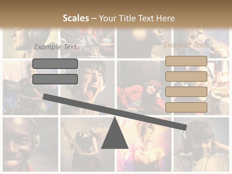 Rock Fashion Diversity PowerPoint Template