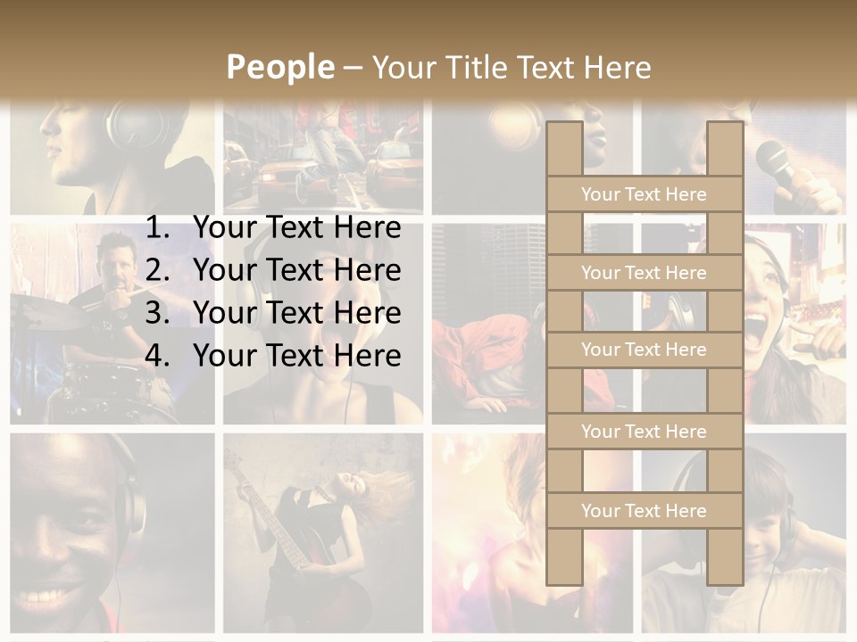 Rock Fashion Diversity PowerPoint Template