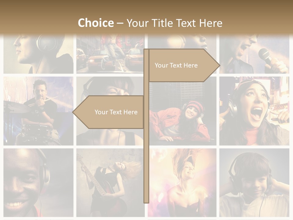 Rock Fashion Diversity PowerPoint Template