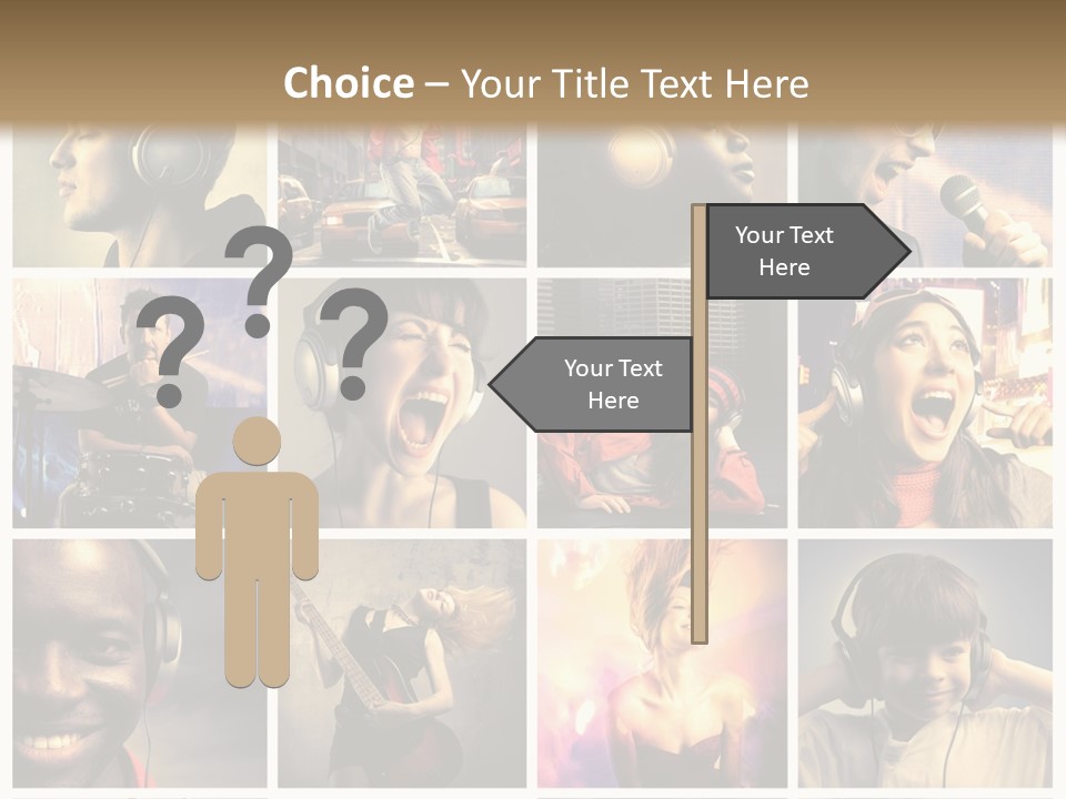 Rock Fashion Diversity PowerPoint Template