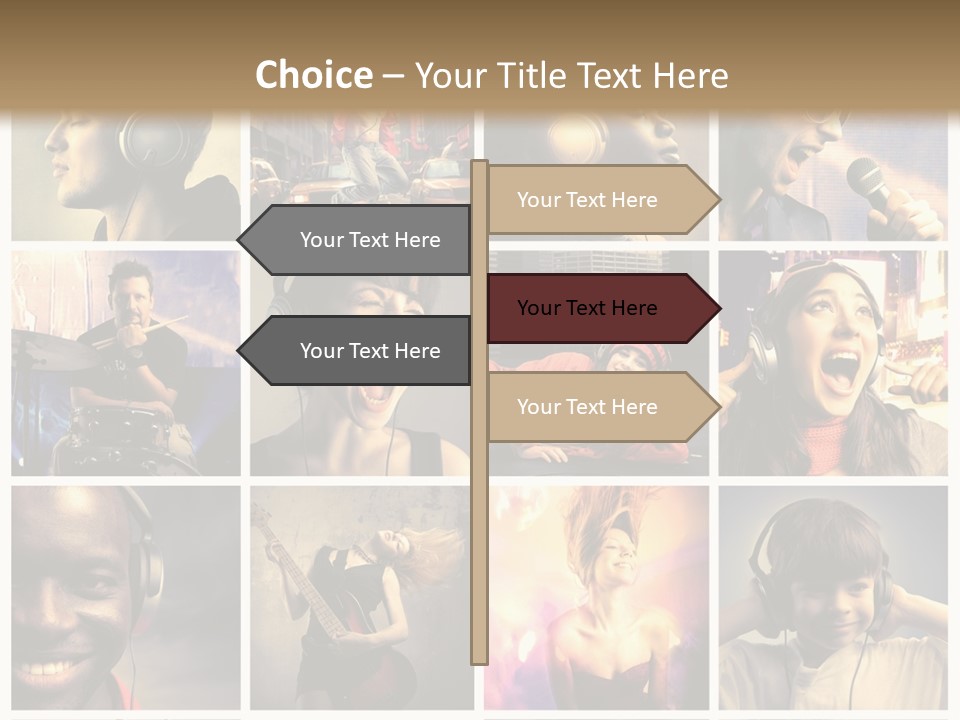 Rock Fashion Diversity PowerPoint Template