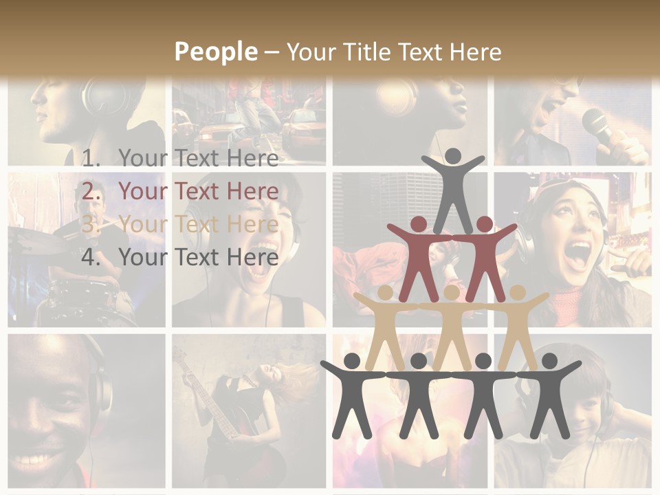 Rock Fashion Diversity PowerPoint Template