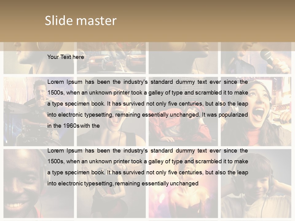 Light Color Singer PowerPoint Template