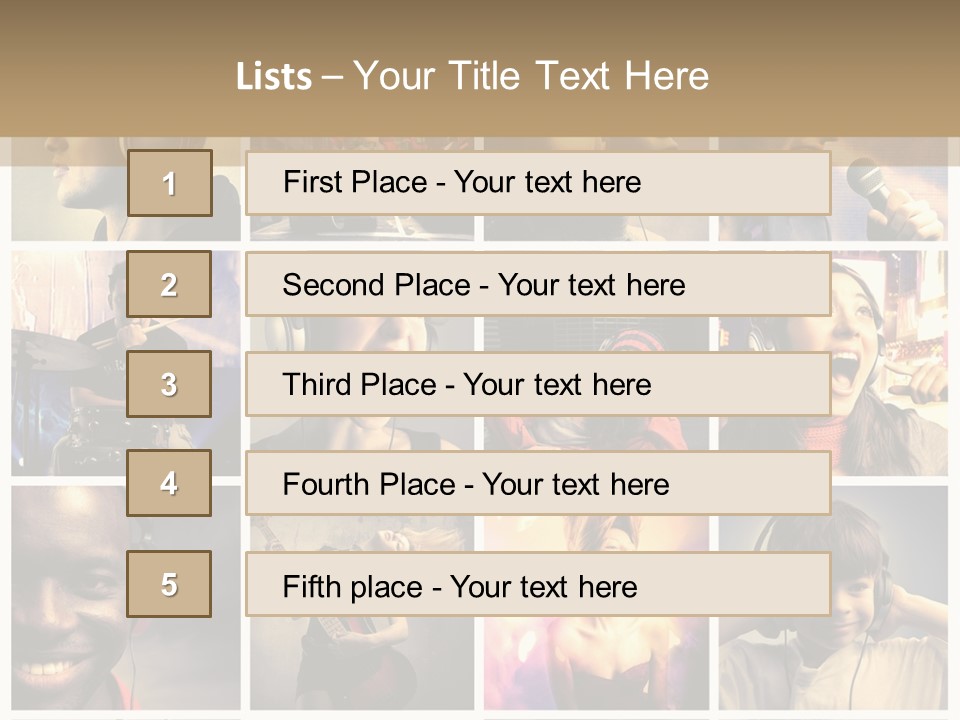 Light Color Singer PowerPoint Template