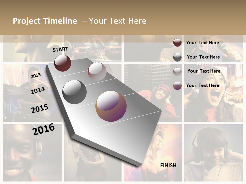 Light Color Singer PowerPoint Template