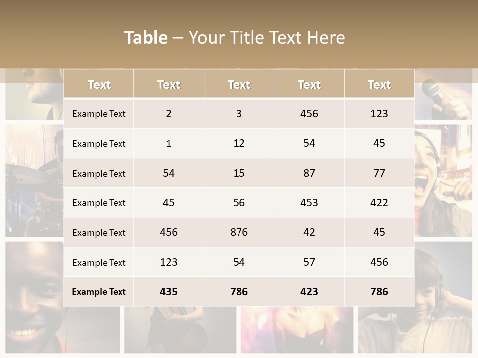 Light Color Singer PowerPoint Template
