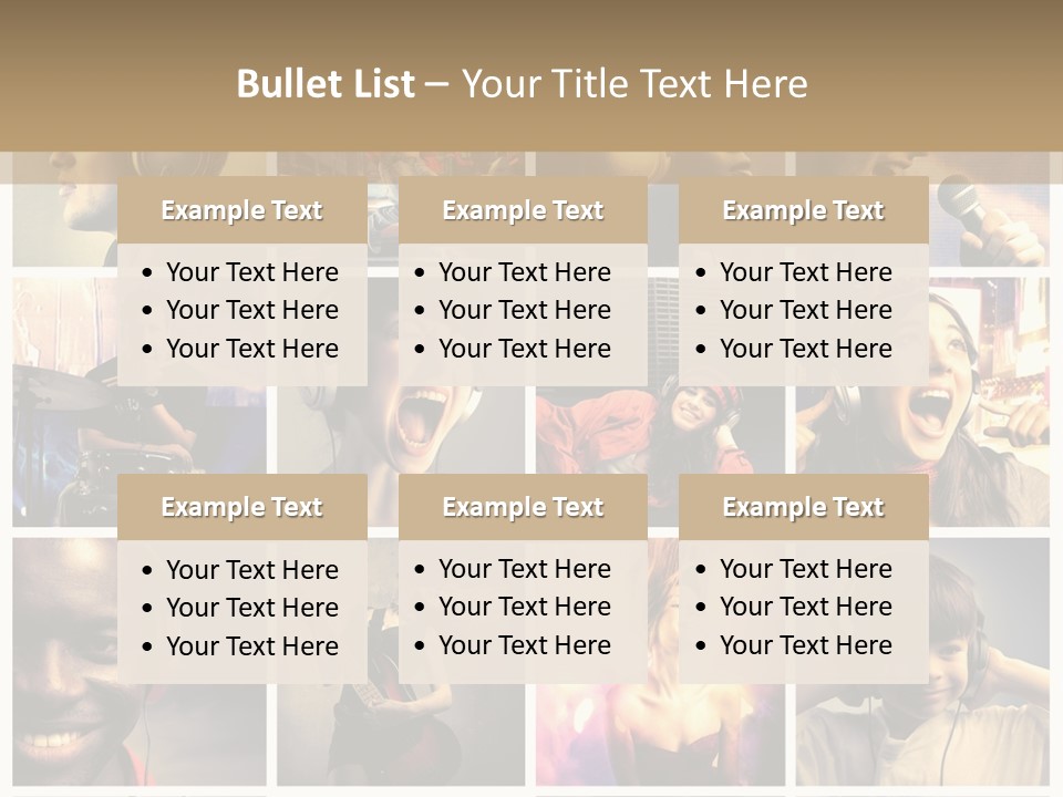 Light Color Singer PowerPoint Template