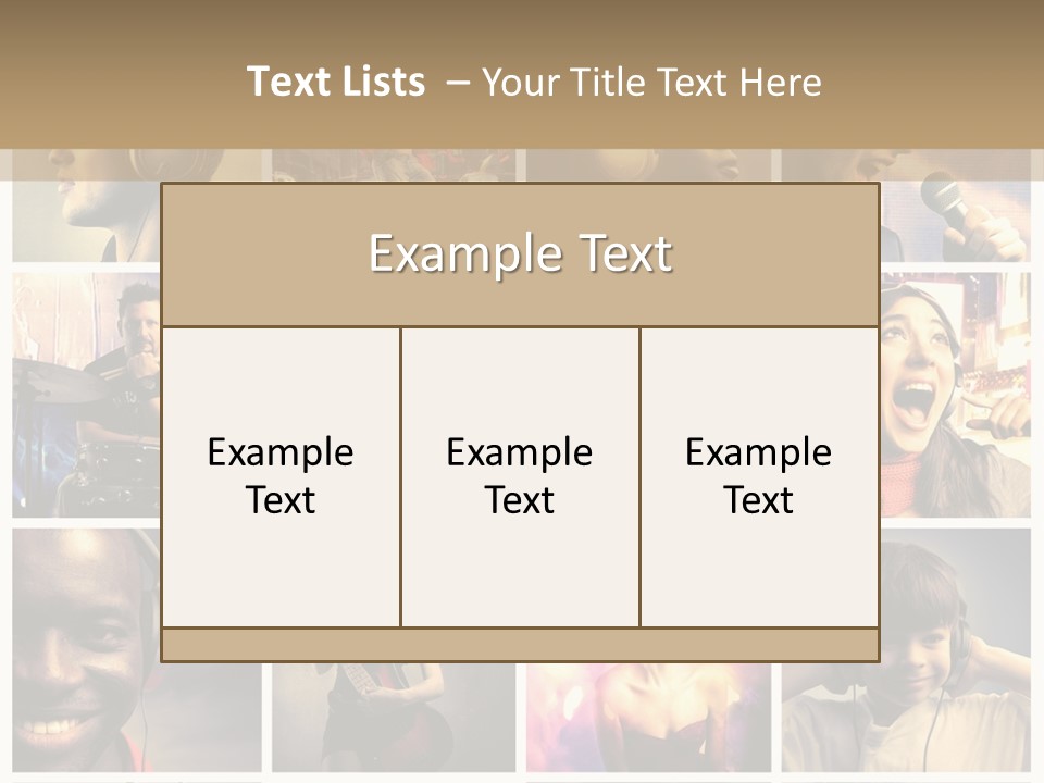 Light Color Singer PowerPoint Template