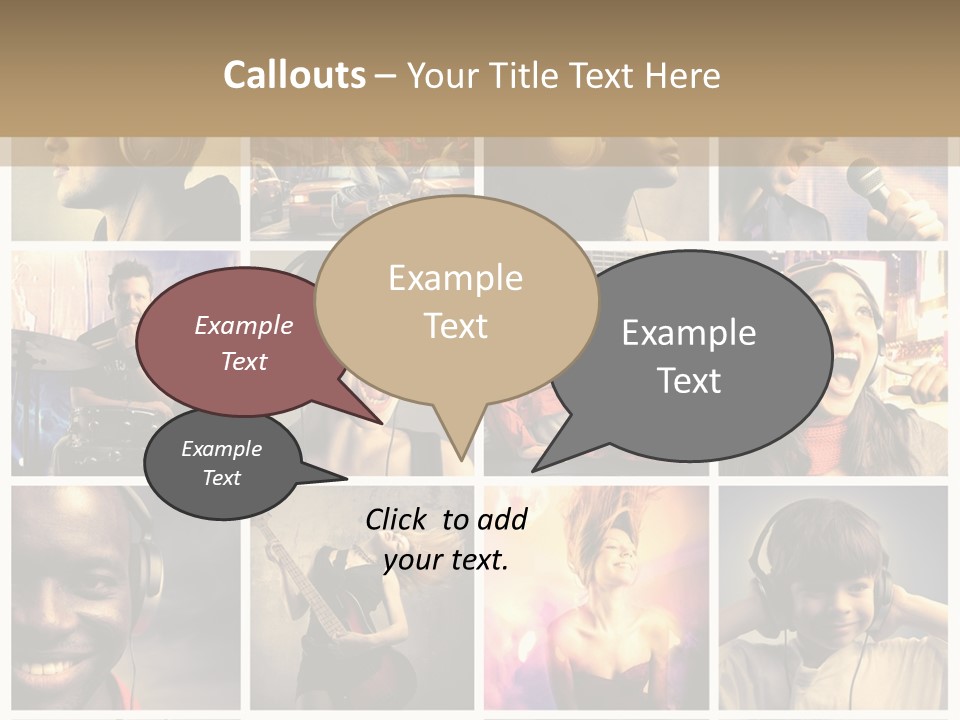 Light Color Singer PowerPoint Template