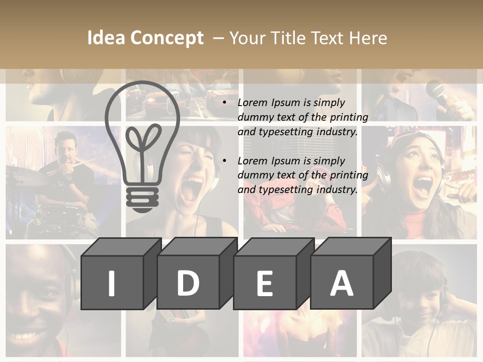 Light Color Singer PowerPoint Template