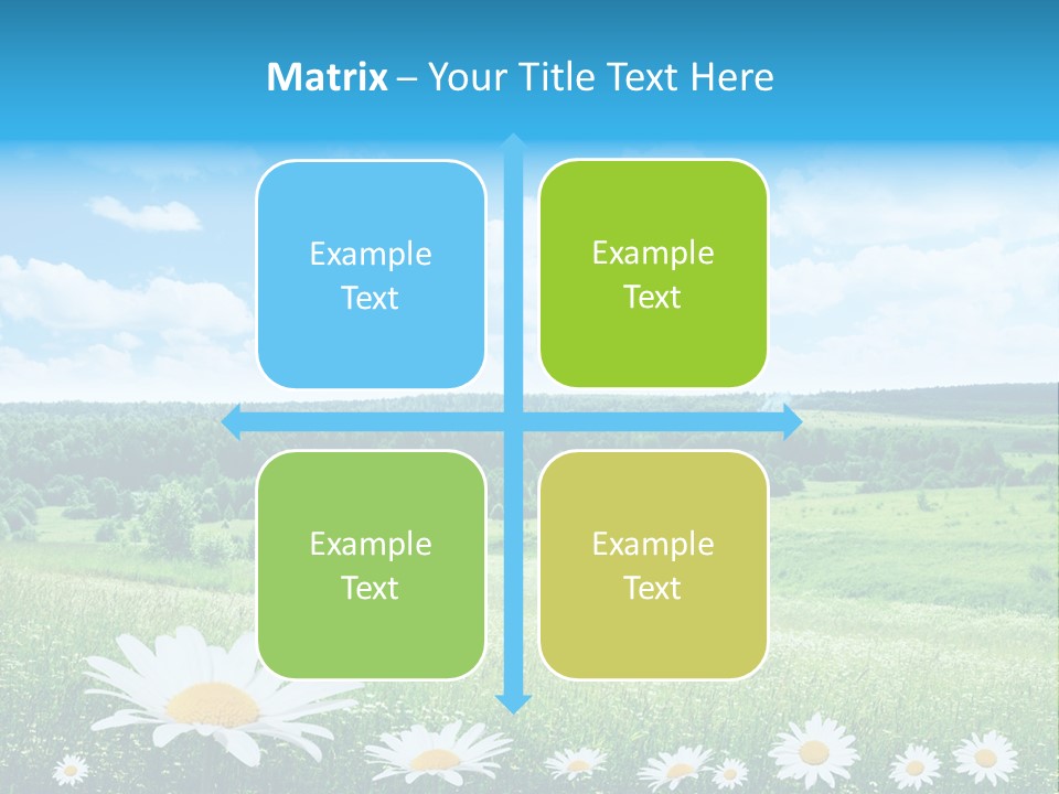 Forest Landscape Daisy PowerPoint Template