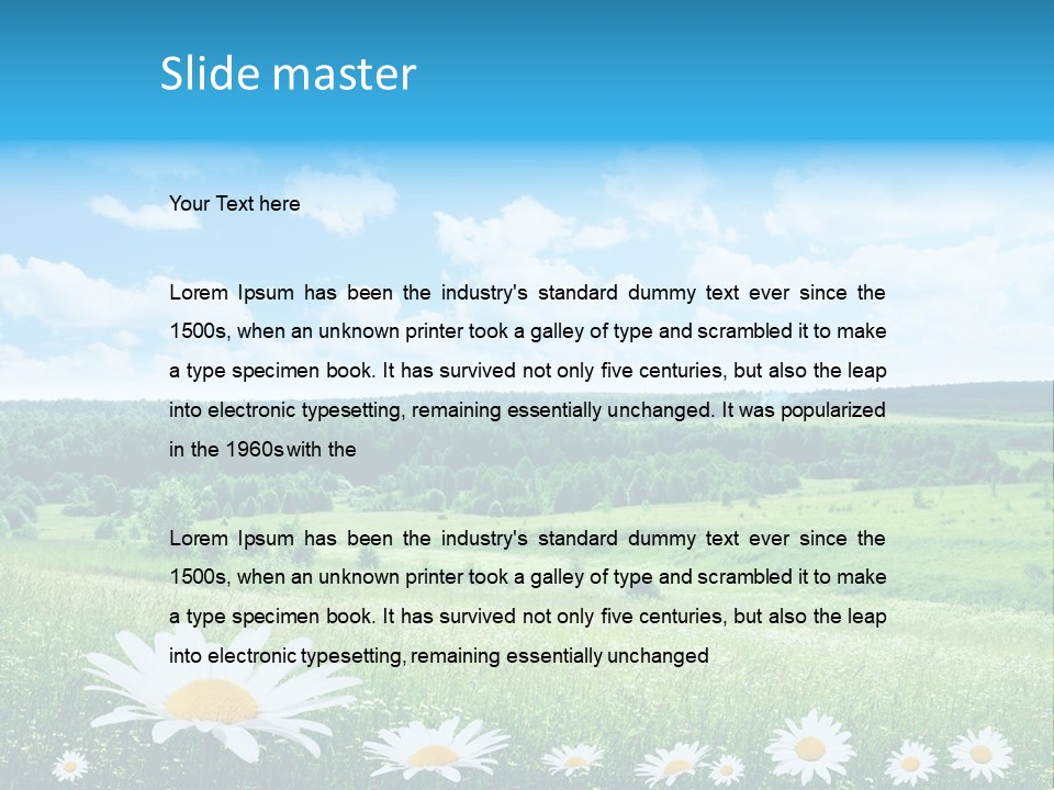 Forest Landscape Daisy PowerPoint Template