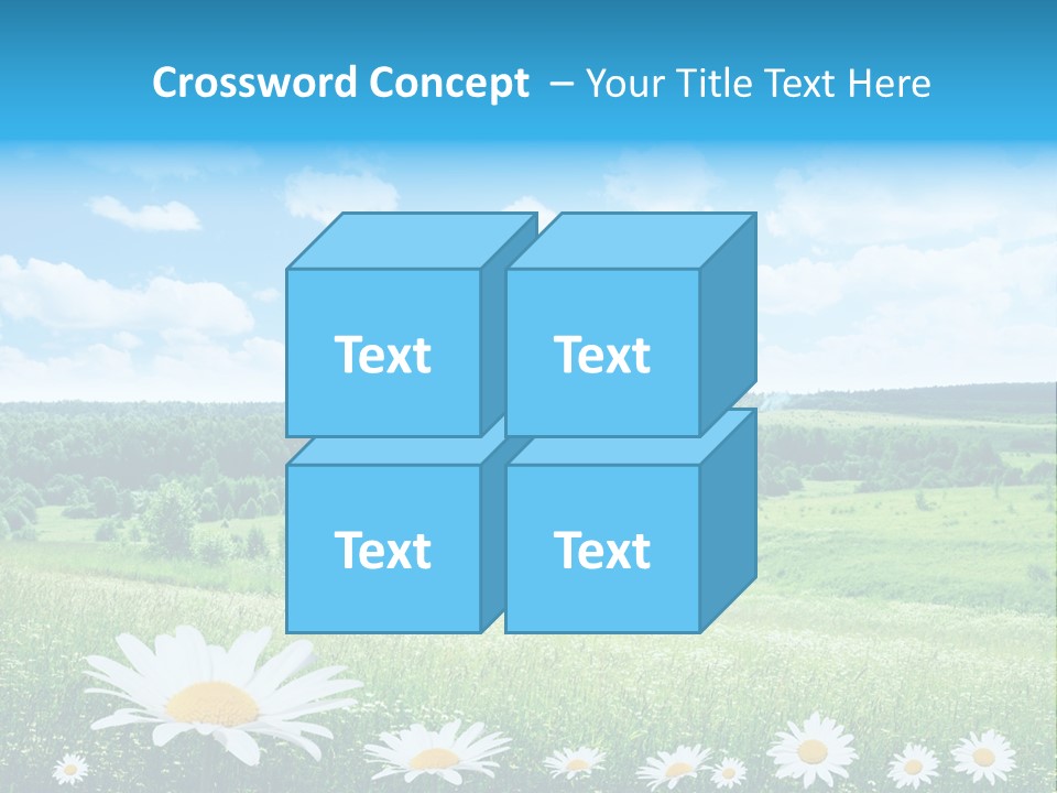 Forest Landscape Daisy PowerPoint Template