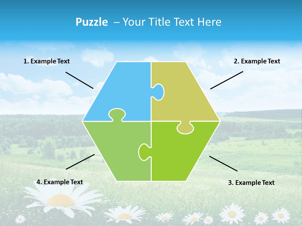 Forest Landscape Daisy PowerPoint Template