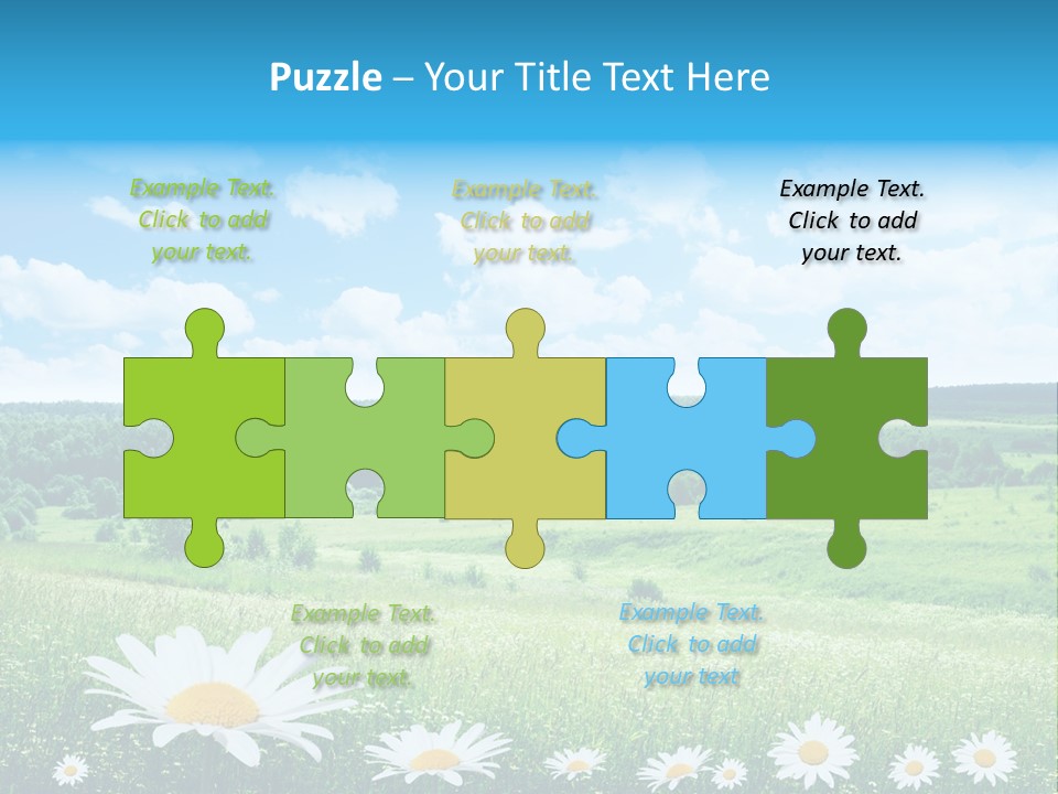 Forest Landscape Daisy PowerPoint Template