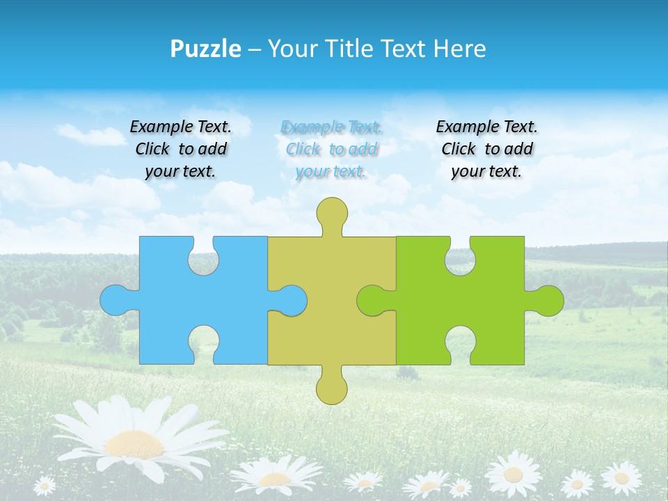 Forest Landscape Daisy PowerPoint Template