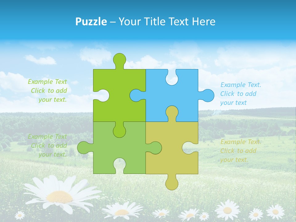 Forest Landscape Daisy PowerPoint Template