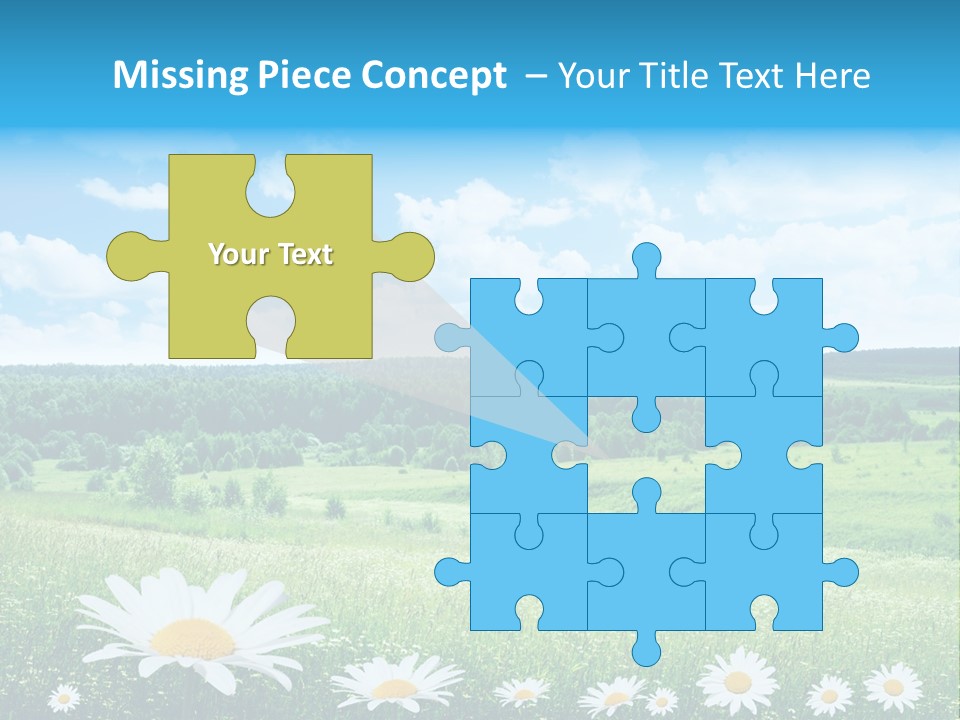 Forest Landscape Daisy PowerPoint Template