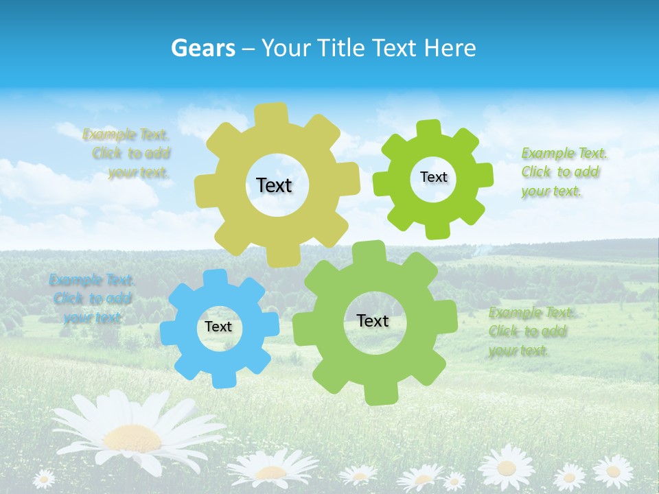 Forest Landscape Daisy PowerPoint Template