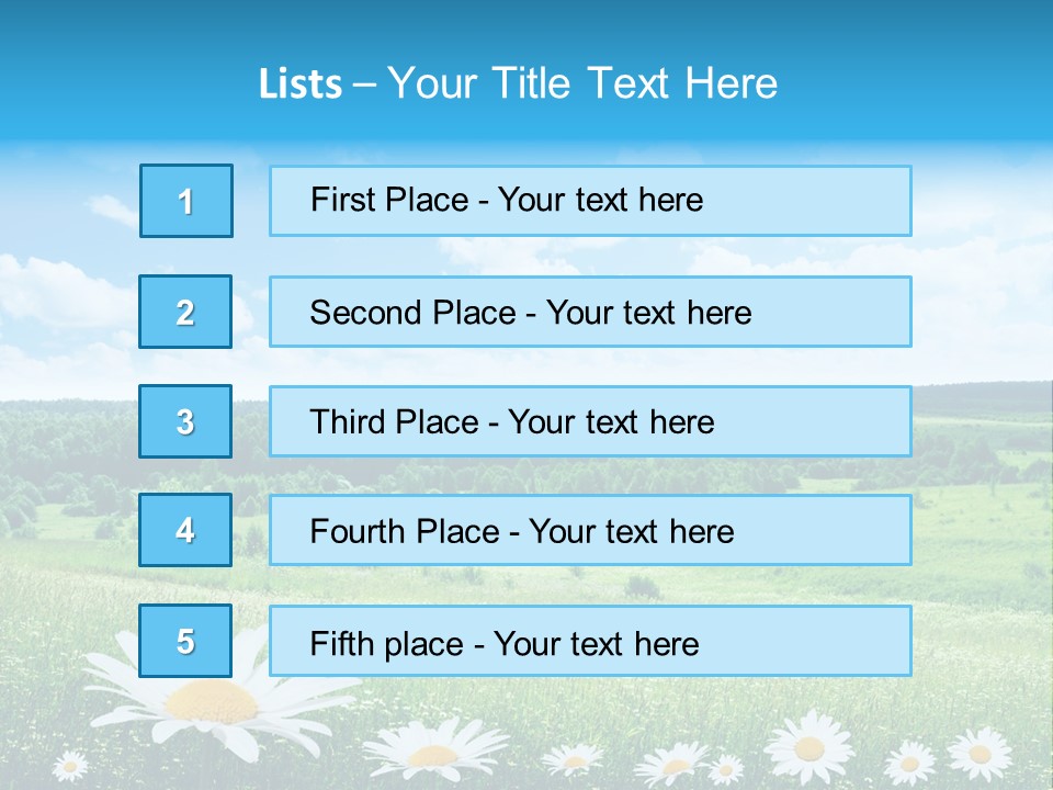 Forest Landscape Daisy PowerPoint Template