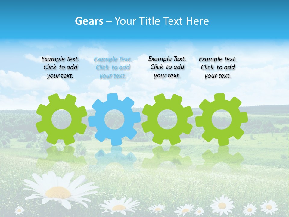 Forest Landscape Daisy PowerPoint Template