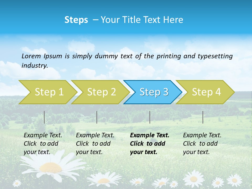 Forest Landscape Daisy PowerPoint Template