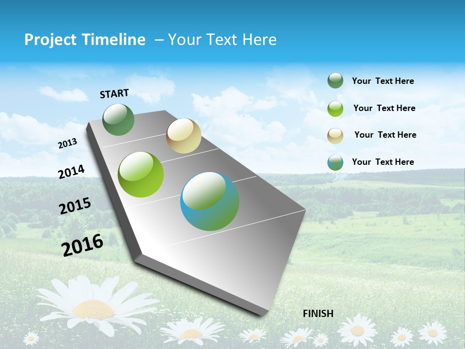 Forest Landscape Daisy PowerPoint Template