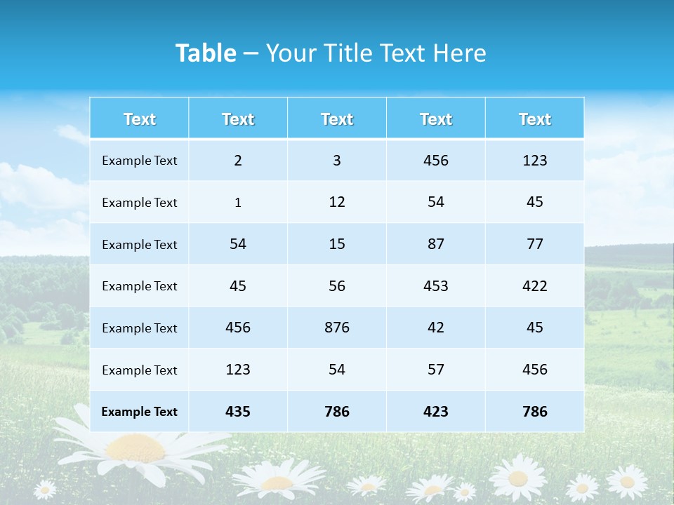 Forest Landscape Daisy PowerPoint Template