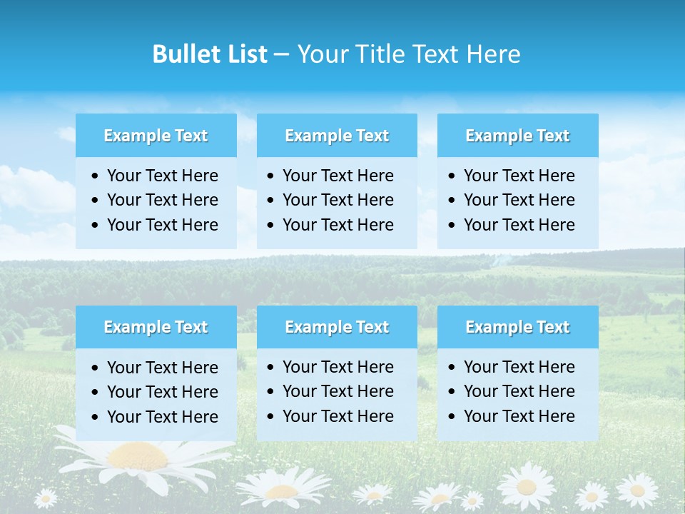 Forest Landscape Daisy PowerPoint Template