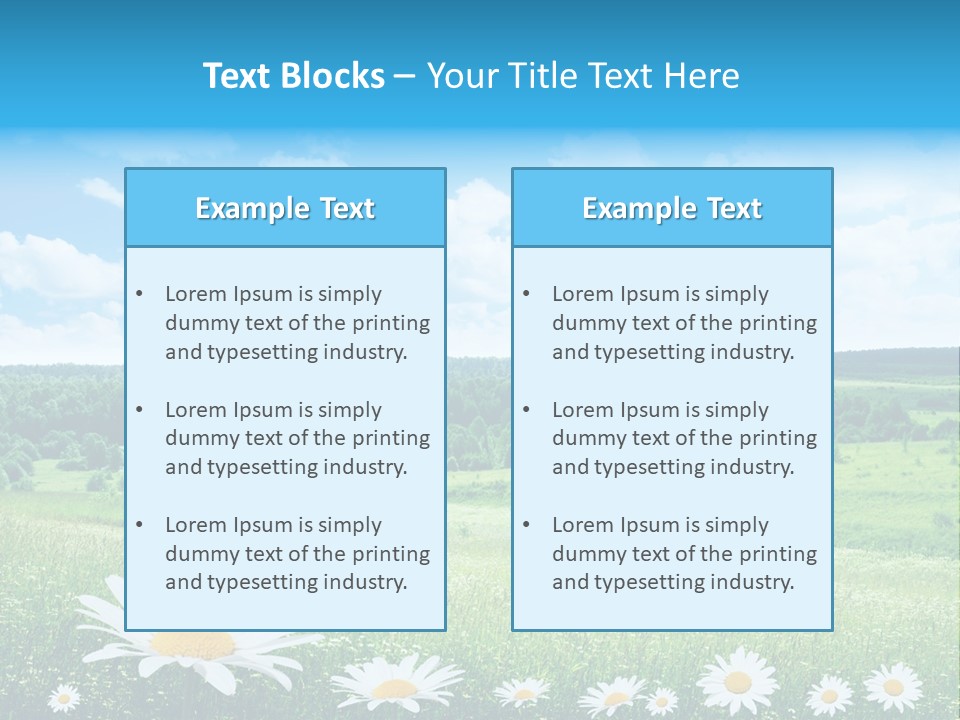 Forest Landscape Daisy PowerPoint Template
