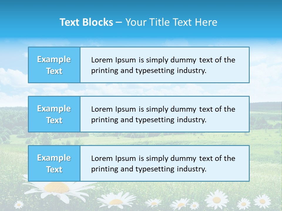 Forest Landscape Daisy PowerPoint Template