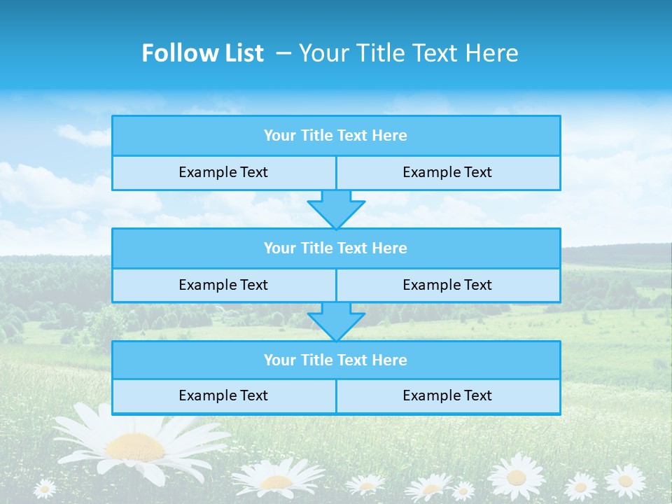 Forest Landscape Daisy PowerPoint Template