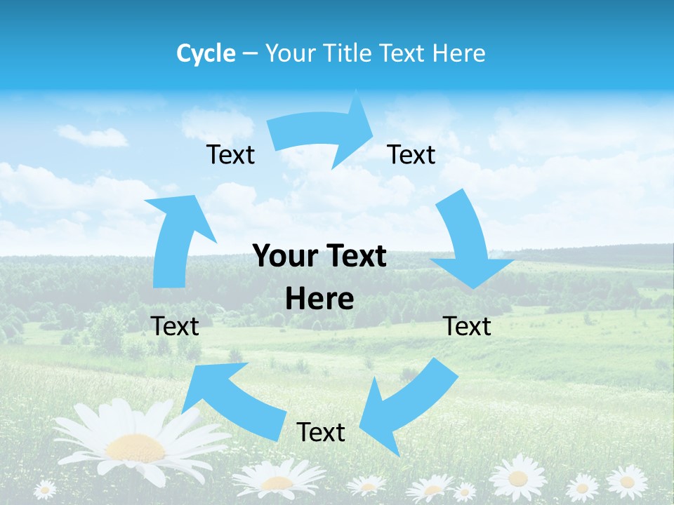 Forest Landscape Daisy PowerPoint Template