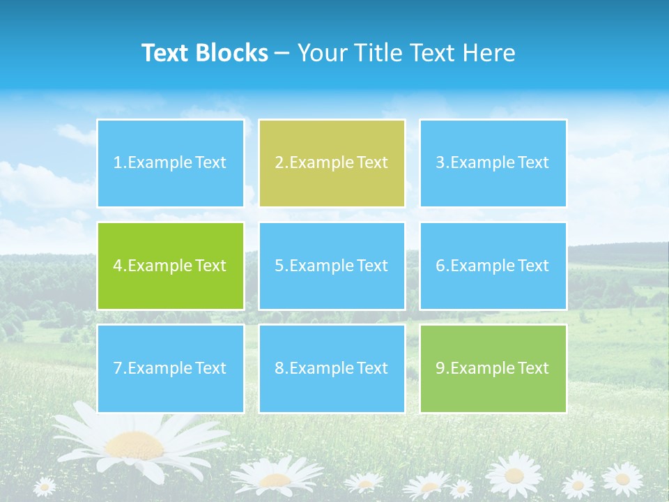 Forest Landscape Daisy PowerPoint Template