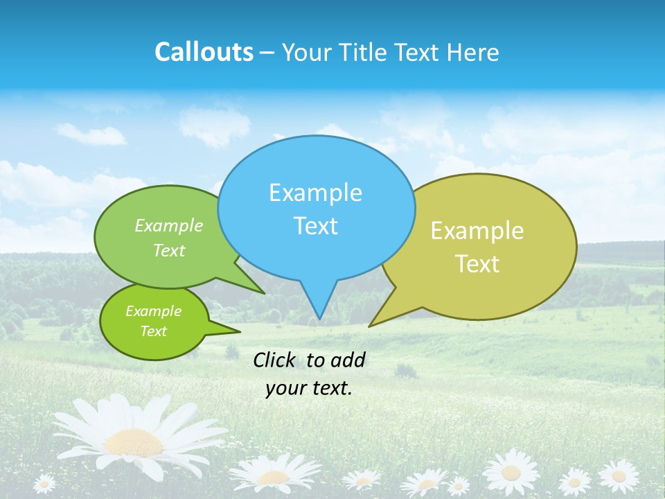 Forest Landscape Daisy PowerPoint Template