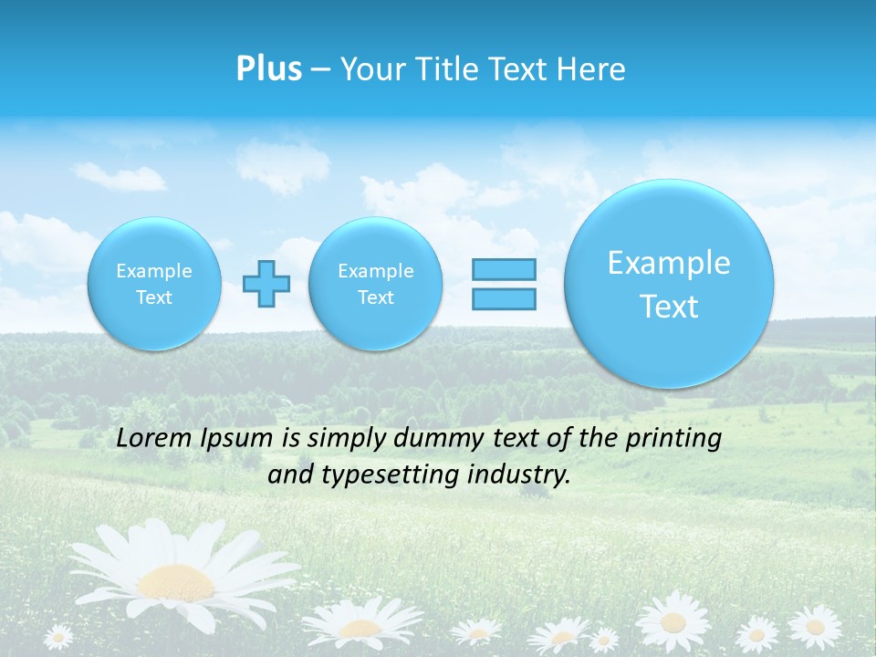 Forest Landscape Daisy PowerPoint Template