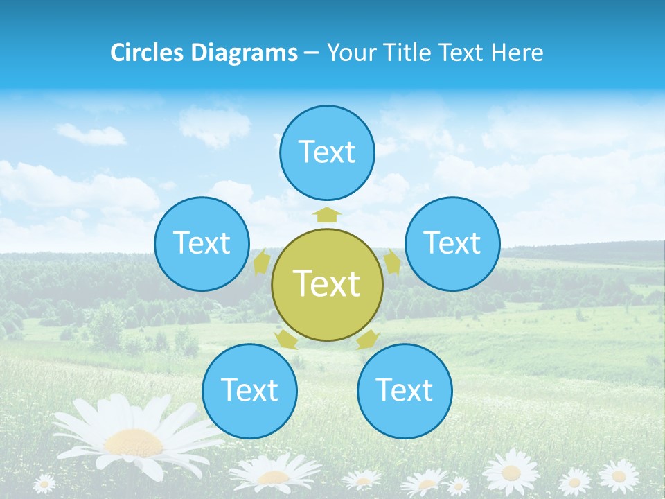 Forest Landscape Daisy PowerPoint Template