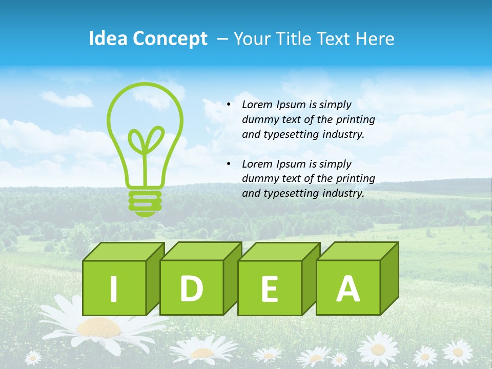Forest Landscape Daisy PowerPoint Template