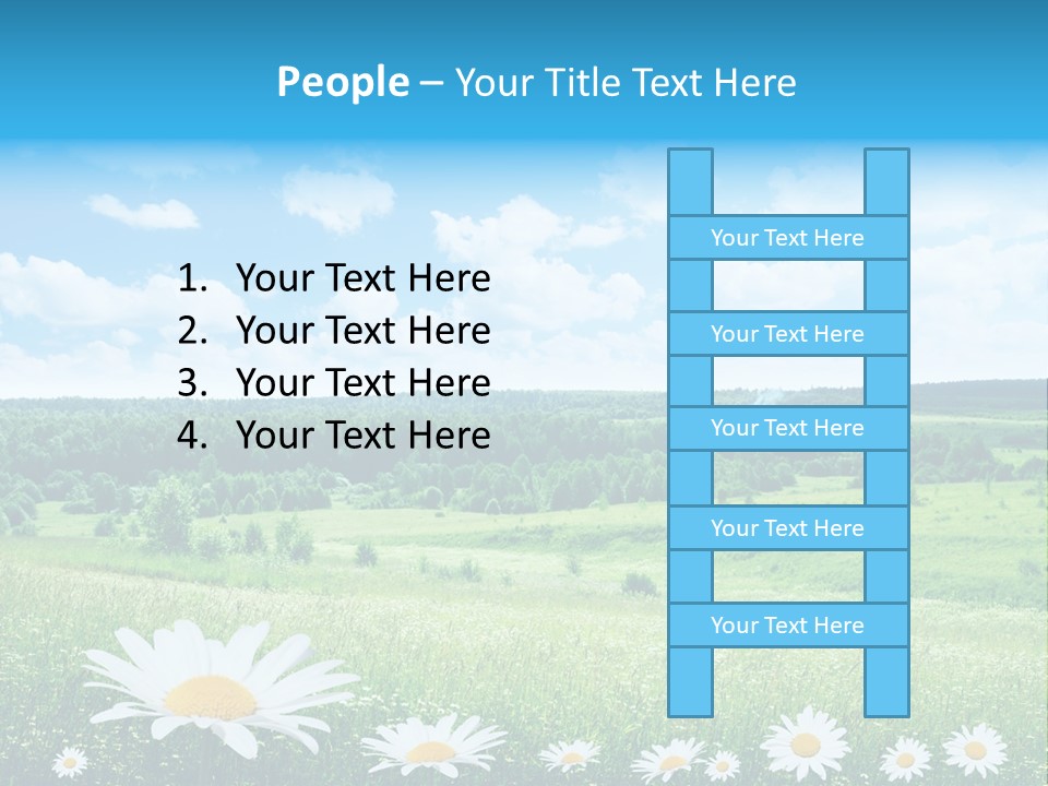Forest Landscape Daisy PowerPoint Template