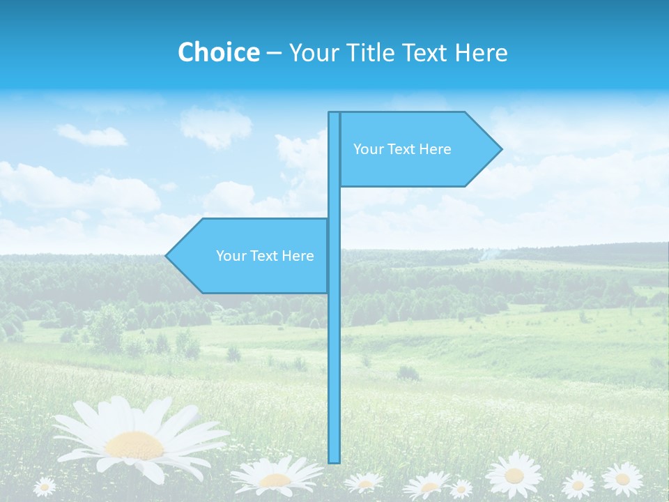 Forest Landscape Daisy PowerPoint Template