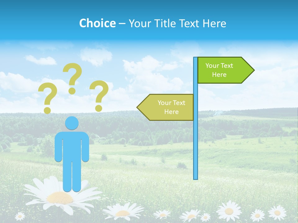 Forest Landscape Daisy PowerPoint Template