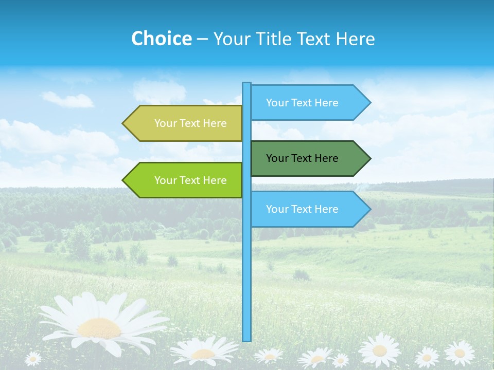 Forest Landscape Daisy PowerPoint Template