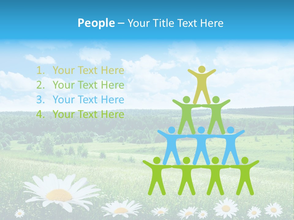 Forest Landscape Daisy PowerPoint Template