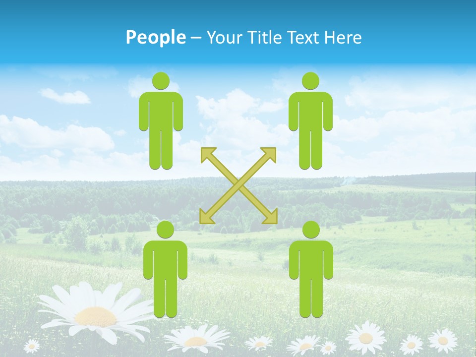 Forest Landscape Daisy PowerPoint Template